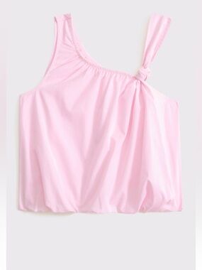 Abercrombie Kids Girls Poplin Asymmetrical Top
Size 7/8, Light Pink NWT
